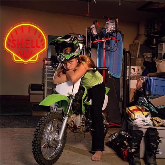 Shell Oil Logo LED Neon Sign Garage Shop Decor Man Cave Bar Mechanic Gear Head - Picture 4 of 7